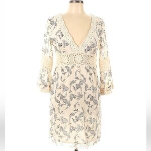 Joie Borrowed Pinecone Paisley Crochet Midi Dress